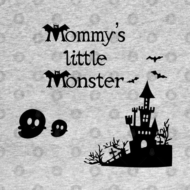 Mommy’s little monster, funny Halloween, ghost clipart, cute Halloween mask, Halloween ghosts by PrimeStore